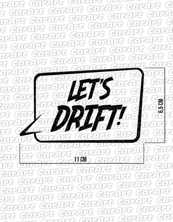 Naklejka Let's drift